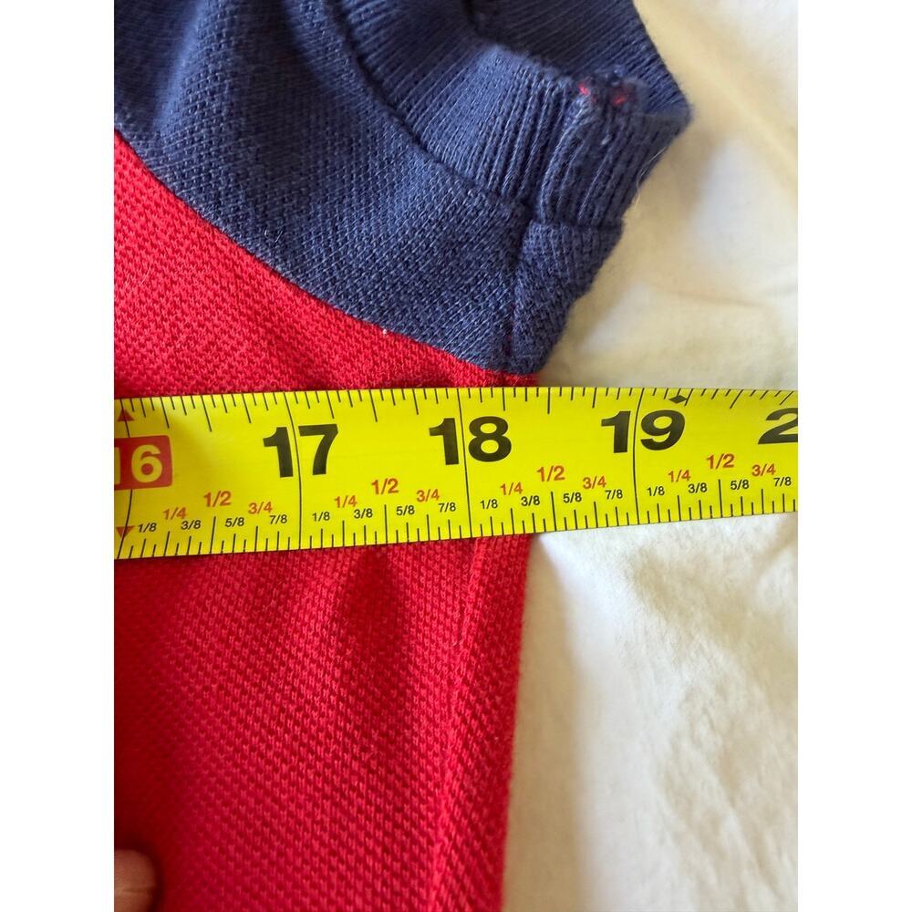VTG Ralph Lauren Sport Colorblock Polo Dress Red Green Navy Size M - Picture 6 of 8